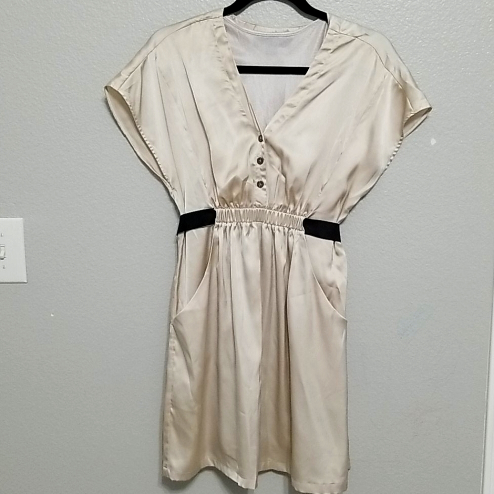 Dress short sleeve, Cream